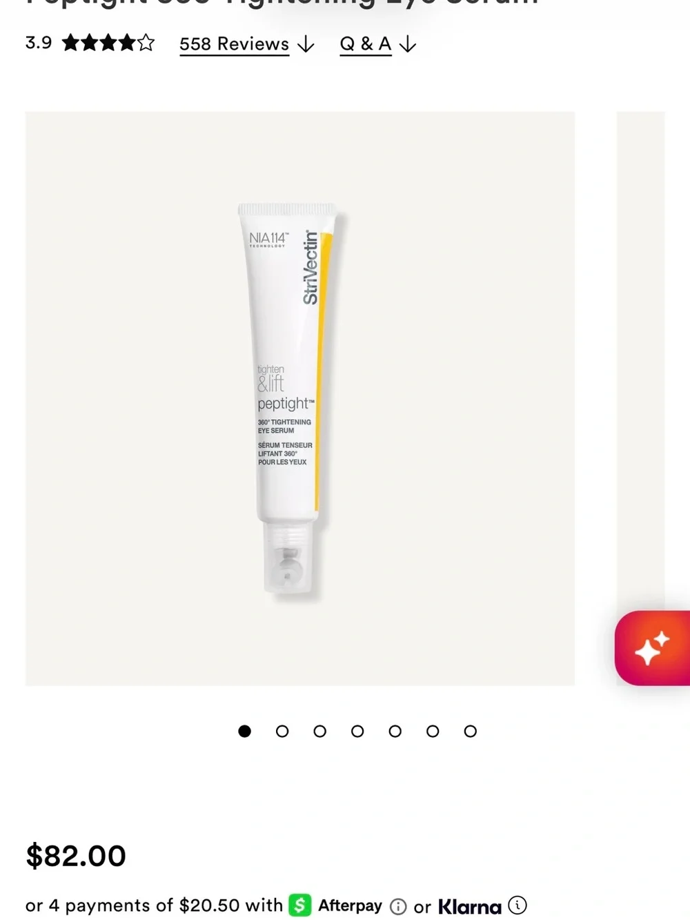 StriVectin White Eye Serum Tube with Yellow Accent